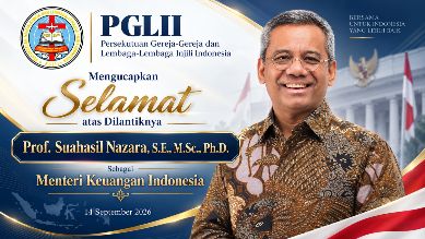 PGLII SAMPAIKAN SELAMAT ATAS PELANTIKAN PROF. SUAHASIL NAZARA SEBAGAI MENTERI KEUANGAN REPUBLIK INDONESIA